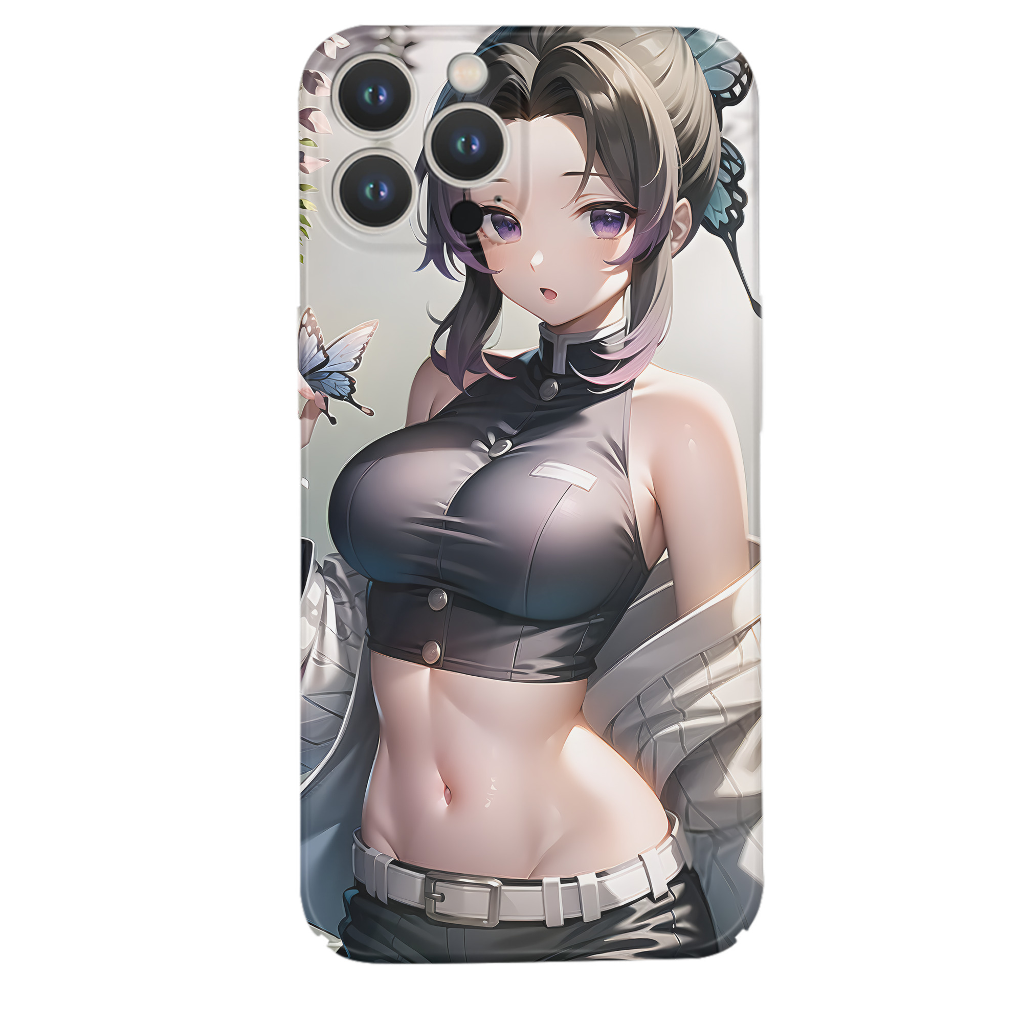 （画像用） 鬼滅の刃（きめつのやいば）蟲柱-胡蝶 しのぶ／こちょう しのぶ Kochou Shinobu 【iPhone 14シリーズ対応】ハードケース